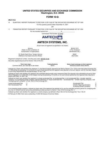 Thumbnail Amtech Systems 10-Q Quarterly Report FY2022 