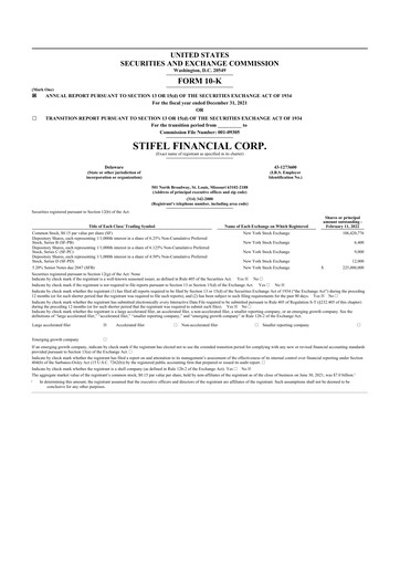 Thumbnail Stifel
 10-K Annual Report 2021