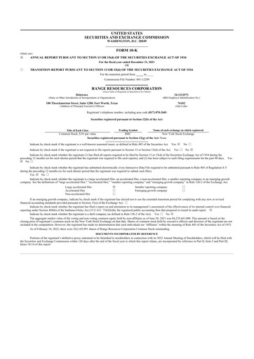 Miniature Range Resources
 10-K Rapport annuel 2021