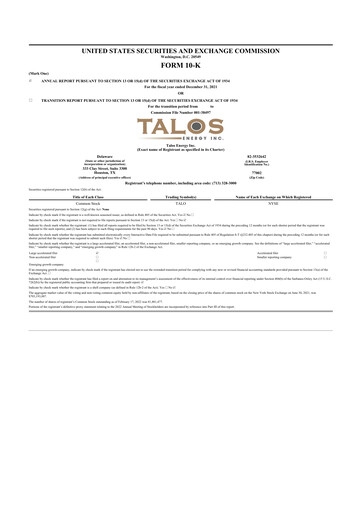 Thumbnail Talos Energy 10-K Annual Report 2021