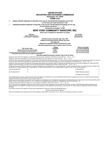 Thumbnail Flagstar Bank 10-K Annual Report 2021