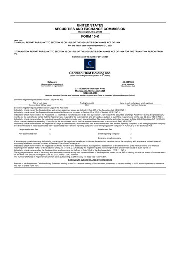 Thumbnail Dayforce 10-K Annual Report 2021