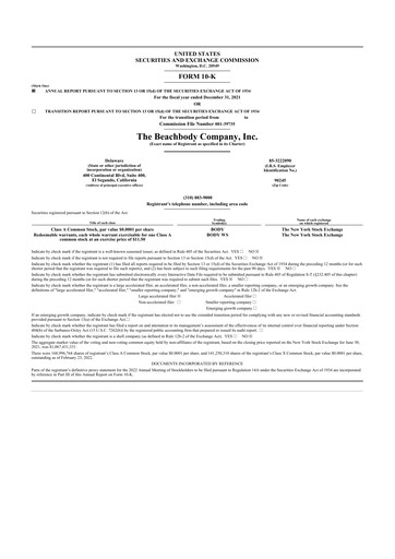 Vorschaubild The Beachbody Company 10-K Jahresbericht 2021