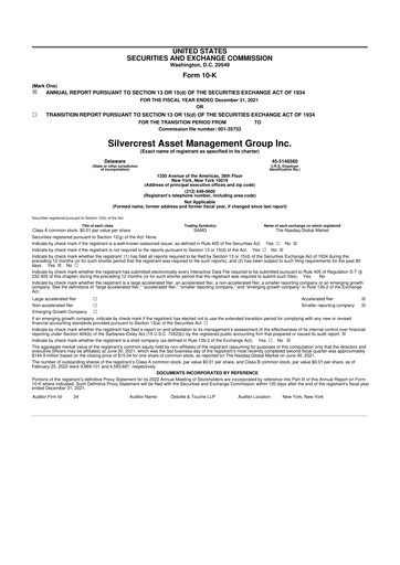 Thumbnail Silvercrest Asset Management Group 10-K Annual Report 2021