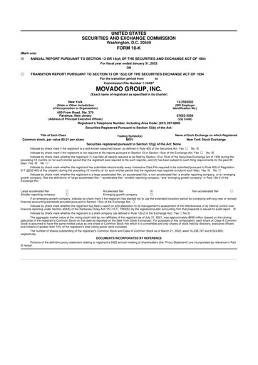 Thumbnail Movado Group 10-K Annual Report 2022