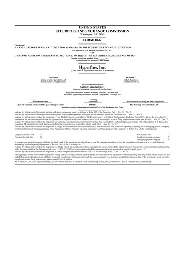 Thumbnail Hyperfine 10-K Annual Report 2021