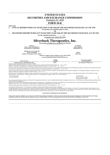 Thumbnail ARS Pharmaceuticals 10-K Annual Report 2021