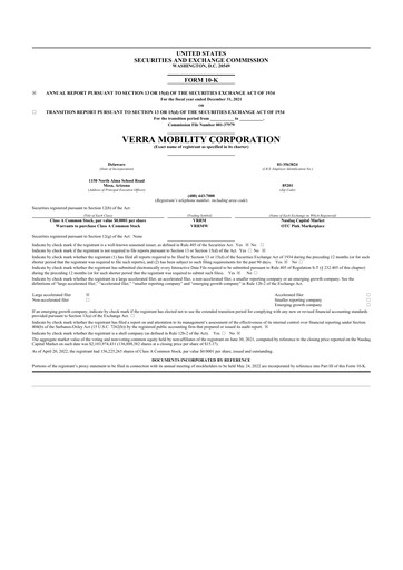 Vorschaubild Verra Mobility 10-K Jahresbericht 2021
