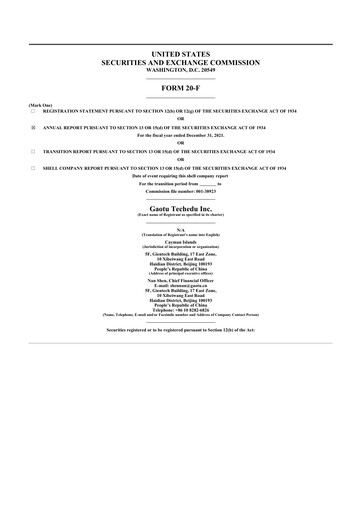 Thumbnail Gaotu Techedu
 20-F Annual Report 2021