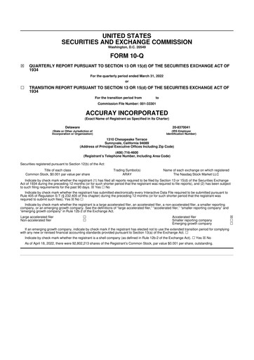 Miniature Accuray 10-Q Rapport trimestriel 2022 