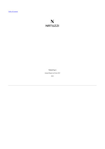 Thumbnail Natuzzi 20-F Annual Report 2021