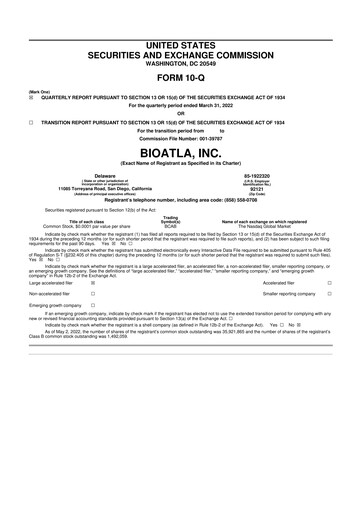 Thumbnail BioAtla 10-Q Quarterly Report FY2022 