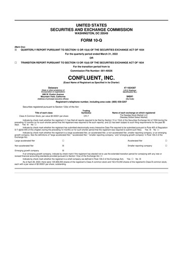 Thumbnail Confluent 10-Q Quarterly Report FY2022 