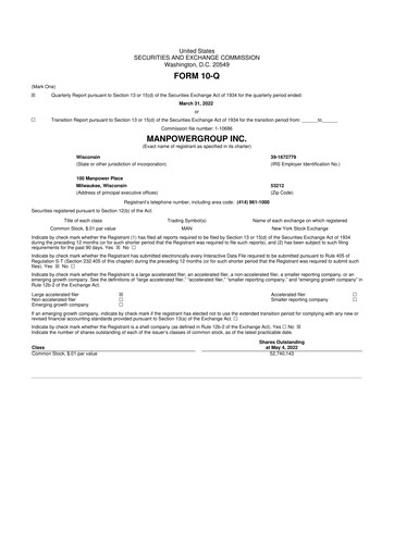 Thumbnail ManpowerGroup 10-Q Quarterly Report FY2022 