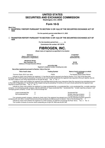 Thumbnail FibroGen 10-Q Quarterly Report FY 