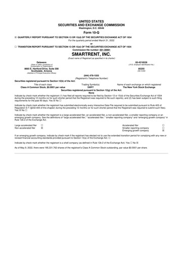 Thumbnail SmartRent 10-Q Quarterly Report FY2022 