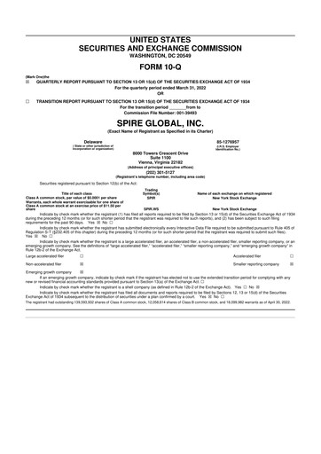 Thumbnail Spire Global 10-Q Quarterly Report FY2022 
