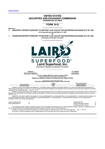 Thumbnail Laird Superfood 10-Q Quarterly Report FY2022 