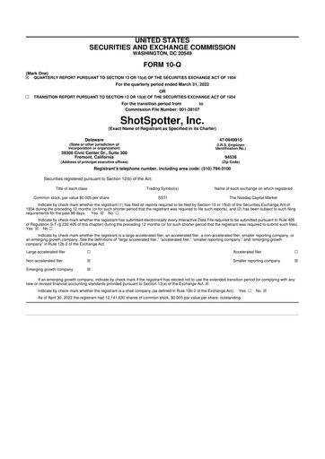 Thumbnail SoundThinking 
 (ShotSpotter) 10-Q Quarterly Report FY2022 