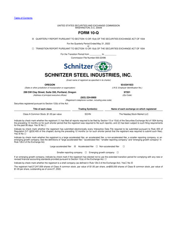 Thumbnail Radius Recycling 10-Q Quarterly Report FY2022 