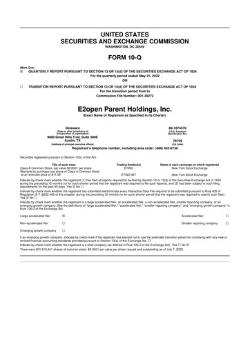 Miniature e2open 10-Q Rapport trimestriel 2023 