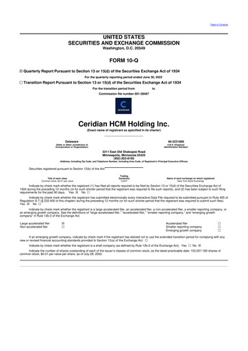 Miniature Dayforce 10-Q Rapport trimestriel 2022 