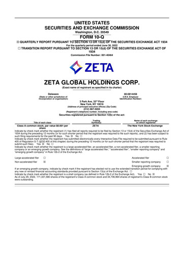 Vorschaubild Zeta Global 10-Q Quartalsbericht 2022 