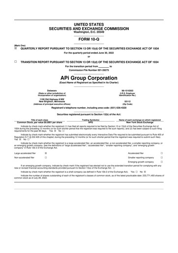 Thumbnail APi Group 10-Q Quarterly Report FY2022 