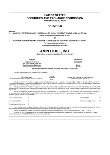 Thumbnail Amplitude 10-Q Quarterly Report FY2022 