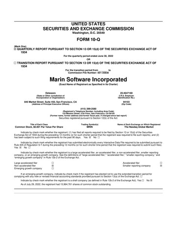 Thumbnail Marin Software 10-Q Quarterly Report FY2022 