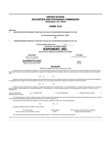 Thumbnail Exponent
 10-Q Quarterly Report FY2022 