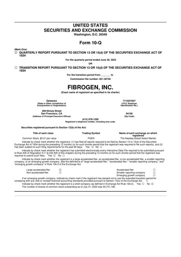 Thumbnail FibroGen 10-Q Quarterly Report FY 