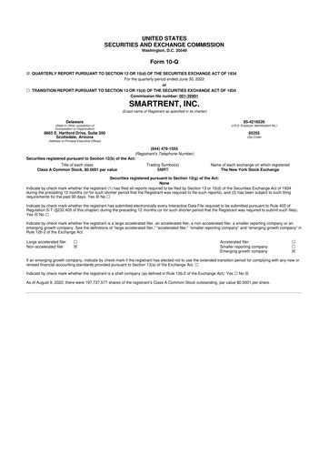 Thumbnail SmartRent 10-Q Quarterly Report FY2022 