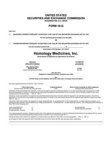Thumbnail Q32 Bio 10-Q Quarterly Report FY2022 
