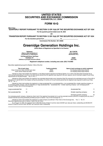 Miniature Greenidge Generation Holdings 10-Q Rapport trimestriel 2022 