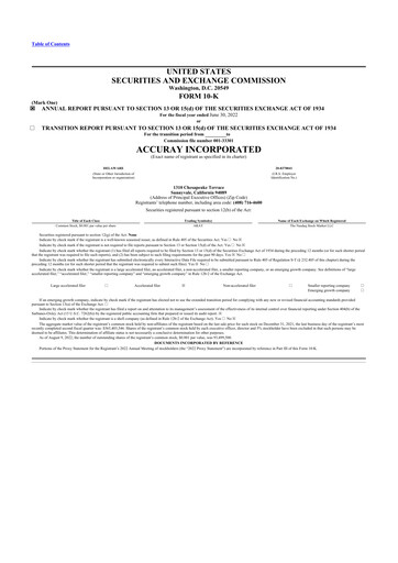 Thumbnail Accuray 10-K Annual Report 2022