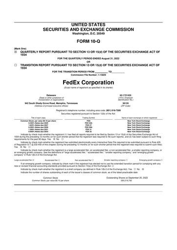 Thumbnail FedEx 10-Q Quarterly Report FY2023 