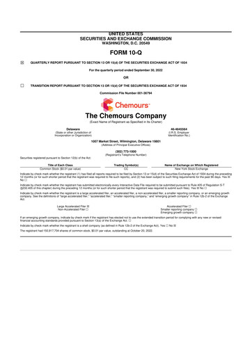 Thumbnail Chemours
 10-Q Quarterly Report FY2022 