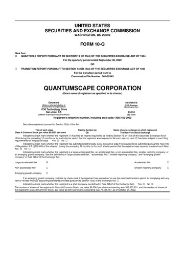 Thumbnail QuantumScape 10-Q Quarterly Report FY2022 