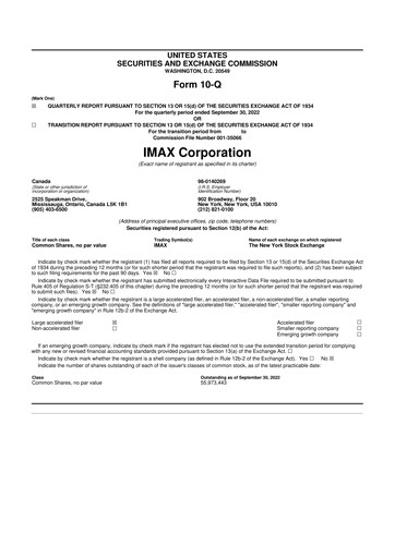 Thumbnail Imax Corp 10-Q Quarterly Report FY2022 