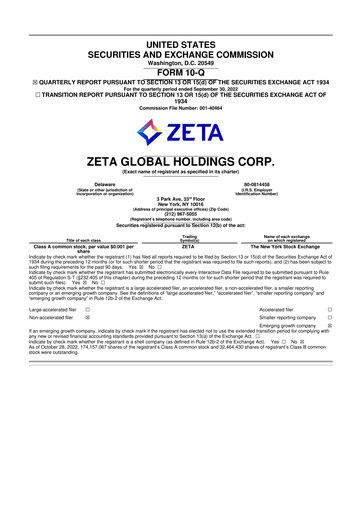 Vorschaubild Zeta Global 10-Q Quartalsbericht 2022 
