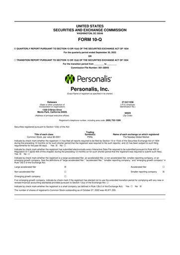 Thumbnail Personalis 10-Q Quarterly Report FY 