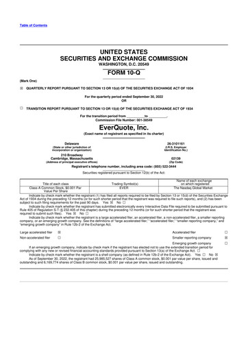 Thumbnail EverQuote 10-Q Quarterly Report FY2022 