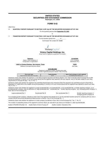 Vorschaubild Victory Capital 10-Q Quartalsbericht 2022 