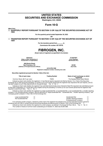 Thumbnail FibroGen 10-Q Quarterly Report FY 
