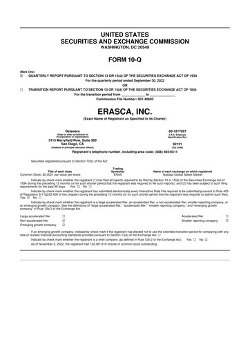 Thumbnail Erasca 10-Q Quarterly Report FY2022 