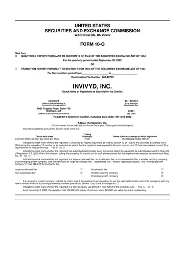 Thumbnail Invivyd 10-Q Quarterly Report FY2022 