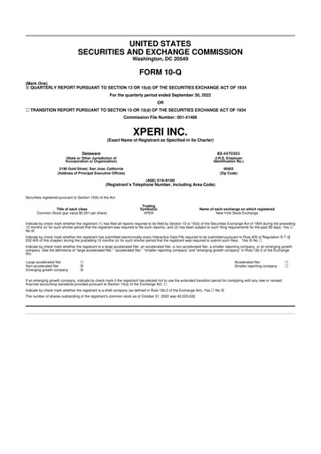 Vorschaubild Xperi 10-Q Quartalsbericht 2022 