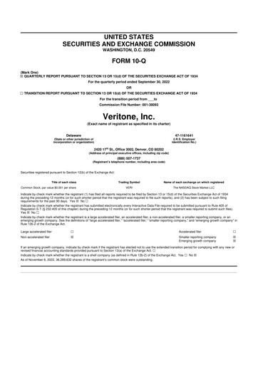 Thumbnail Veritone 10-Q Quarterly Report FY2022 