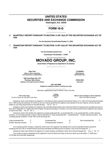 Thumbnail Movado Group 10-Q Quarterly Report FY2023 